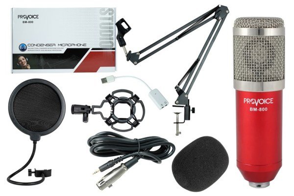 Provoice Audio BM-800 Full Studyo Bronz Ses Kayıt Seti Kırmızı