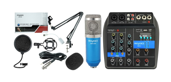 Provoice Audio BM-800 Full Studyo Bronz Ses Kayıt Seti Mavi