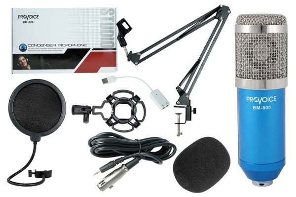 Provoice Audio BM-800 Full Studyo Bronz Ses Kayıt Seti Mavi