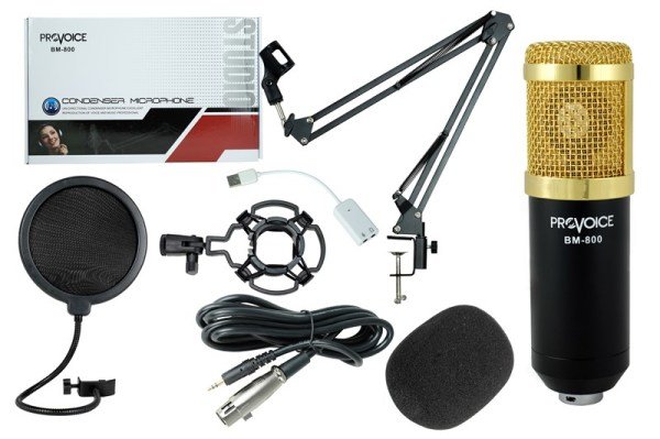 Provoice Audio BM-800 Full Studyo Bronz Ses Kayıt Seti Siyah