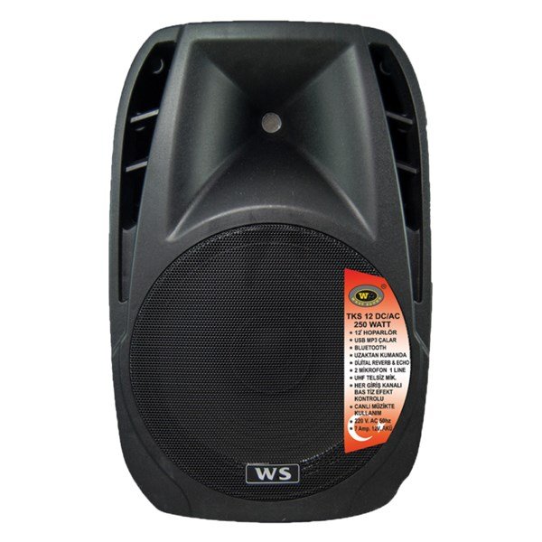 West Sound TKS 12 DC 250W 12 inç Portatif Şarjlı Seyyar Ses Sistemi