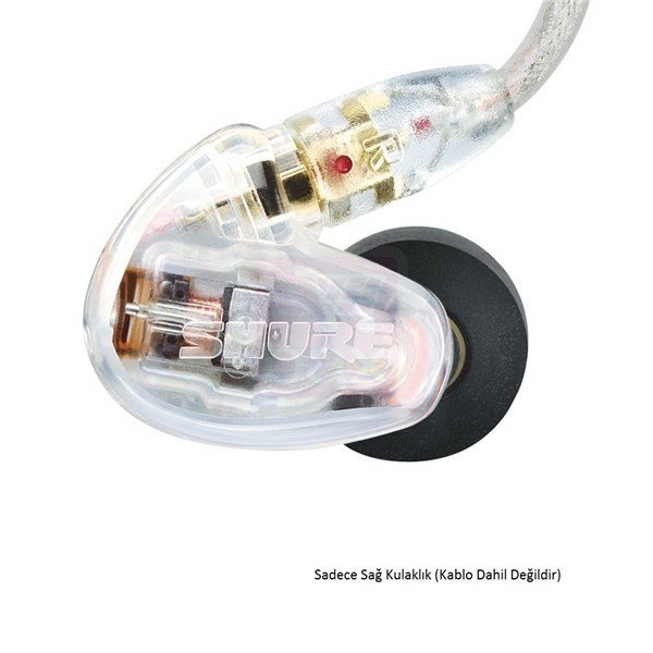 Shure SE315-CL-RIGHT Sağ Kulak İçin Ses İzolasyonlu Kulaklık (Şeffaf)