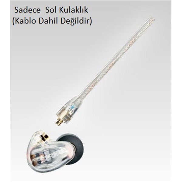 Shure SE315-CL-LEFT Sol Kulak İçin Ses İzolasyonlu Kulaklık (Şeffaf)
