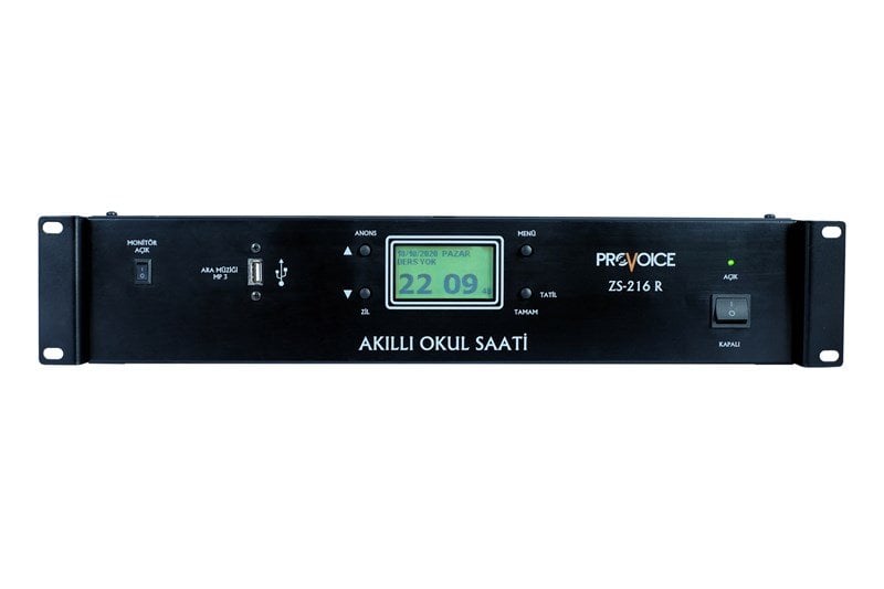 Provoice ZS-216R B-Klas Rack Tipi Programlı Okul Zil Saati