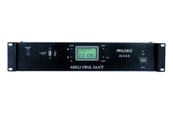 Provoice ZS-216R B-Klas Rack Tipi Programlı Okul Zil Saati