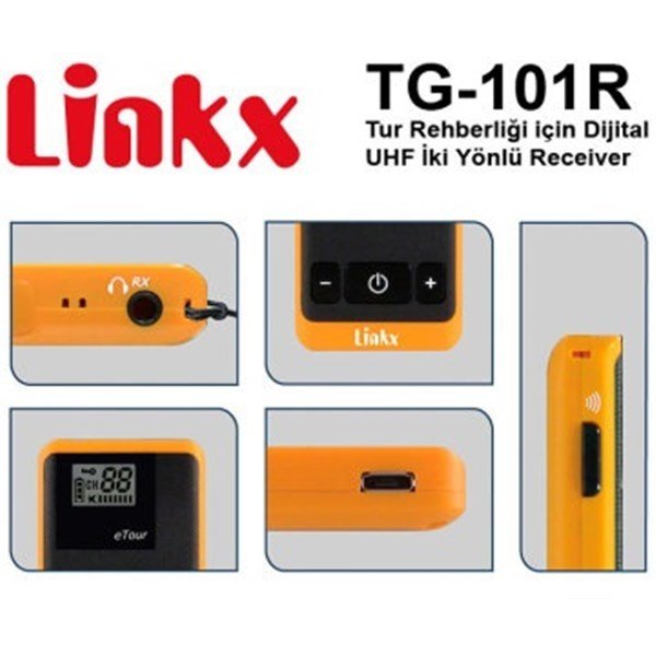 Linkx TG-101R İki Yönlü Tur Rehber Sistemi Alıcısı