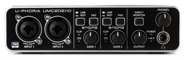 Behringer UMC202HD Ses Kartı +Panasonic Kulaklık+ Provoice BM-800 Mikrofon, Yalıtım Paneli Kayıt Seti Siyah