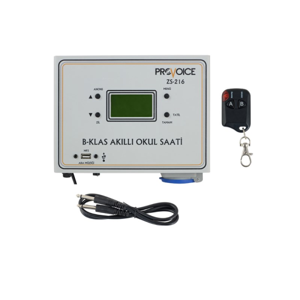Provoice ZS-216D USB'li B Klas Akıllı Okul Zil Saati (Duvar Tipi)