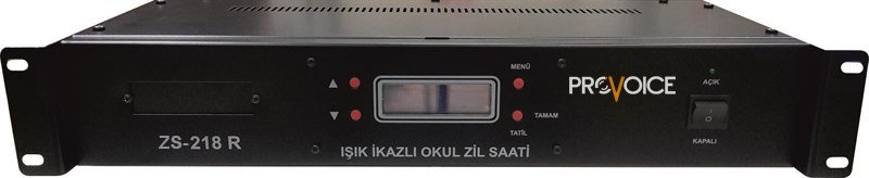 Provoice ZS-218R Işık İkazlı Rack Tipi Okul Zil Saati