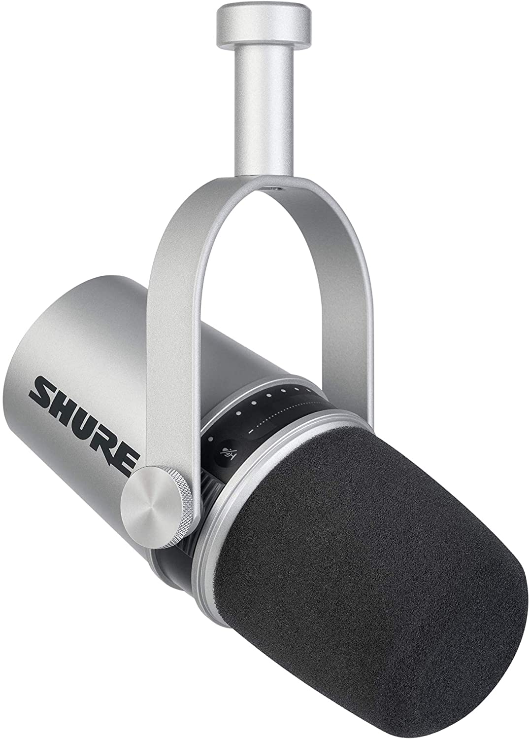 Shure MV7 Podcast Radyo ve Stüdyo Yayın Mikrofon Gümüş