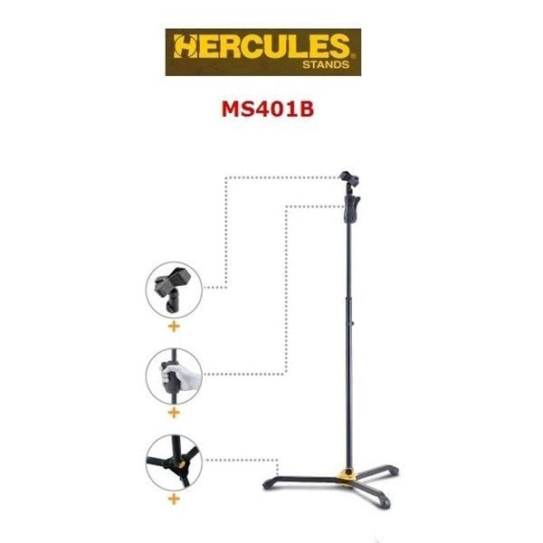 Hercules MS401B Açılı Mikrofon Sehpası