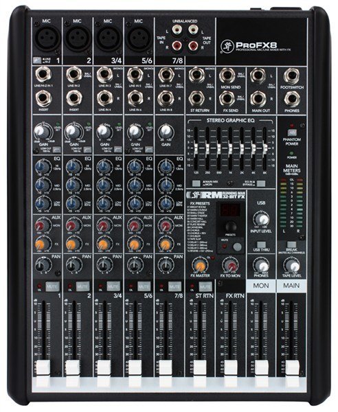 Mackie ProFX8 8-Kanal Studyo Kayıt Mikseri