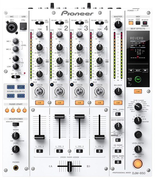 Pioneer Djm 850 W (Beyaz) 4-Kanal Dj Mikser
