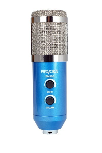 Provoice BM-300 Kayıt Mikrofonu+ Stand+ Pop Fitre + Shock Mount Mavi