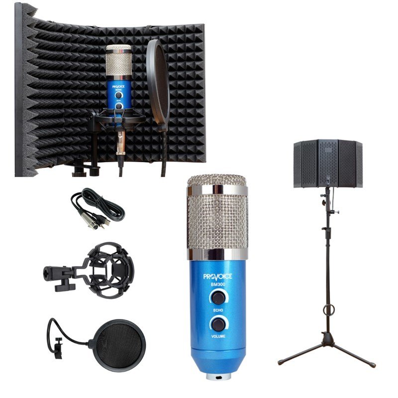 Provoice Audio BM-300 Full Studyo Ses Kayıt Seti Mavi