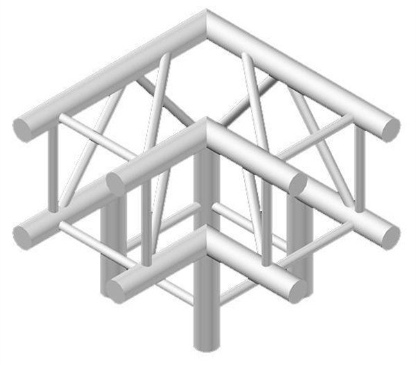 Eurotruss FD 44 LD - 40 x 40 Cm Kare Truss İçin  90 Derece 3 Yön Köşe
