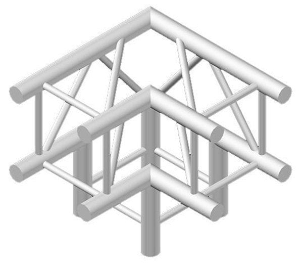 Eurotruss FD 44 LD - 40 x 40 Cm Kare Truss İçin  90 Derece 3 Yön Köşe