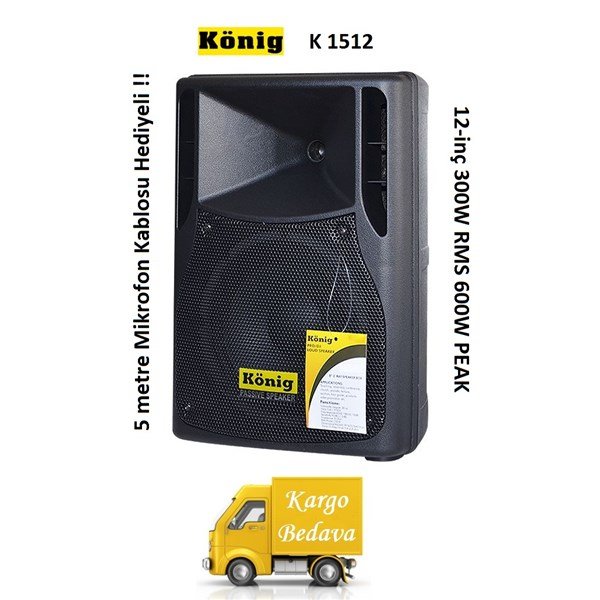 König K 1512 12-inç 300W Pasif Kabin Hoparlör