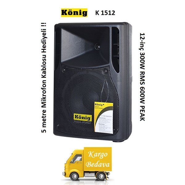 König K 1512 12-inç 300W Pasif Kabin Hoparlör