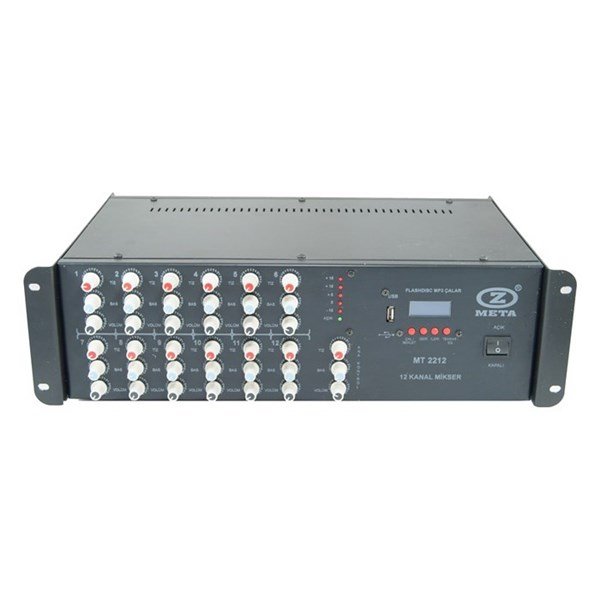 West Sound MT 2212 - 12 Kanal Usb/Mp3 Anons Uyumlu Mikser Ünitesi