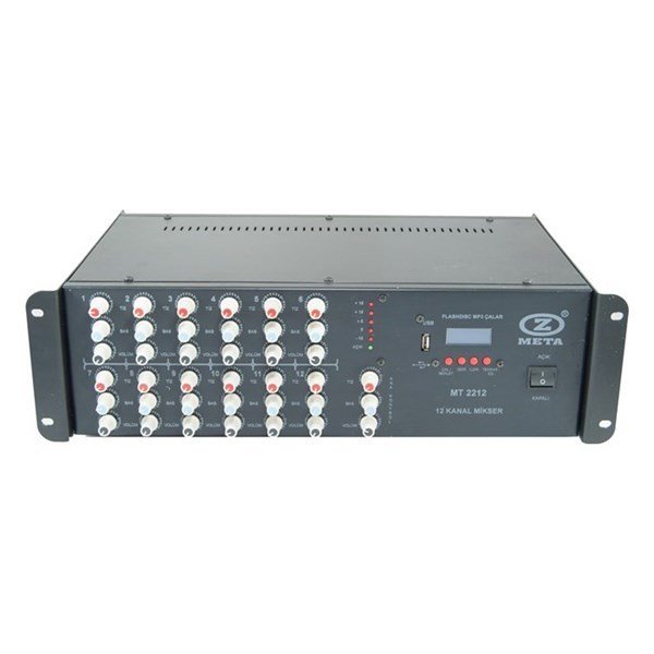 West Sound MT 2212 - 12 Kanal Usb/Mp3 Anons Uyumlu Mikser Ünitesi