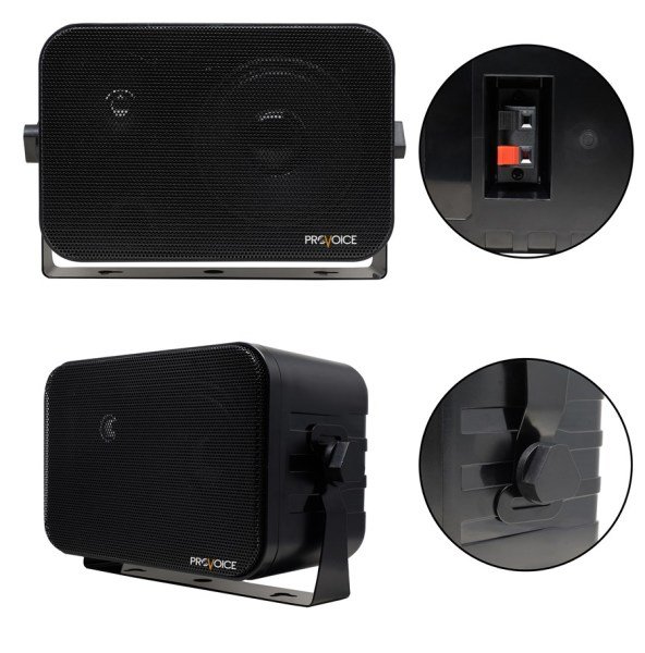 Provoice LS-4T 4 inç 20 Watt Trafolu Duvar Hoparlör Siyah